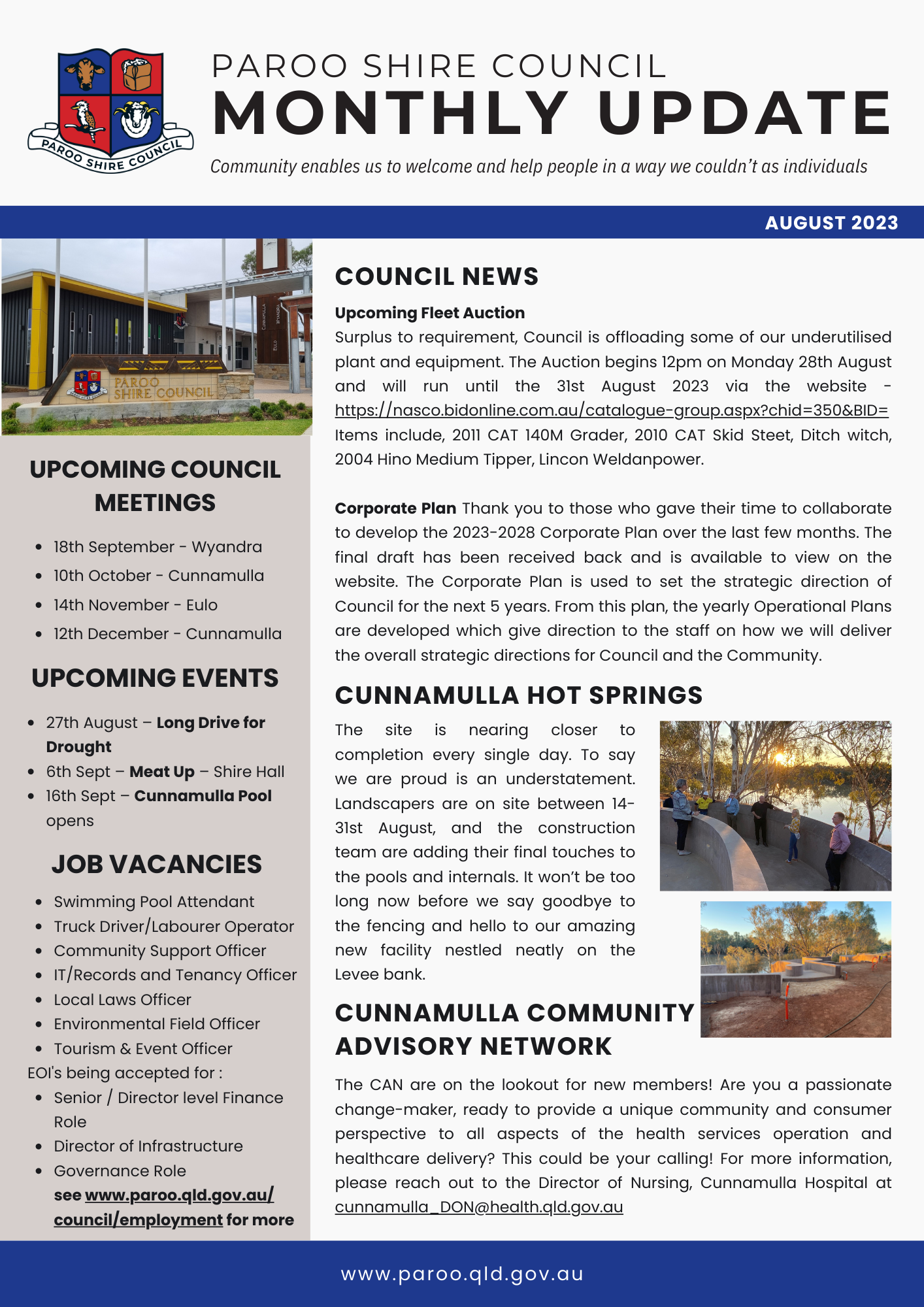 August newsletter page 1