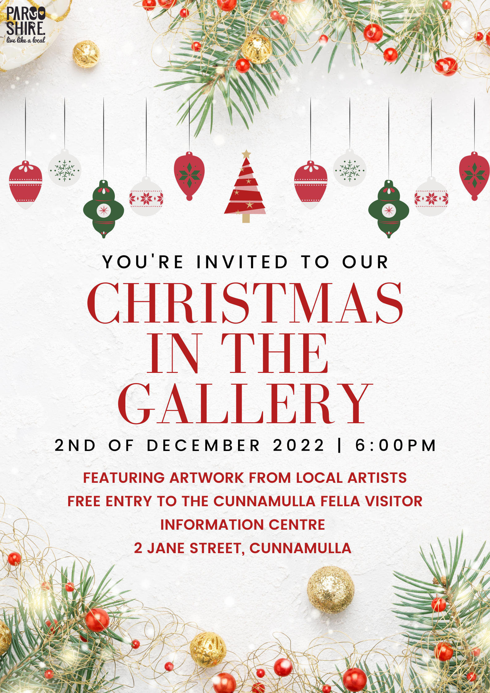 Christmas in the gallery poster