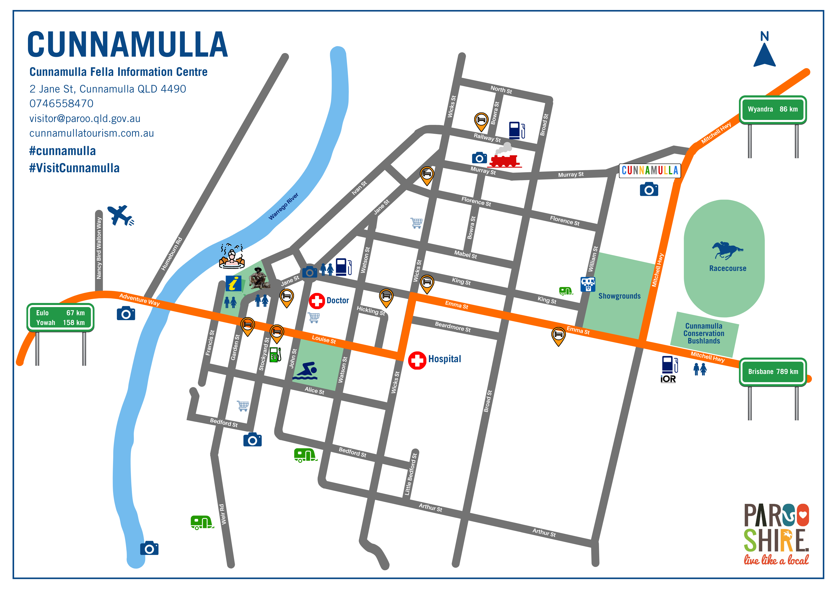 Cunnamulla Town Map 2023