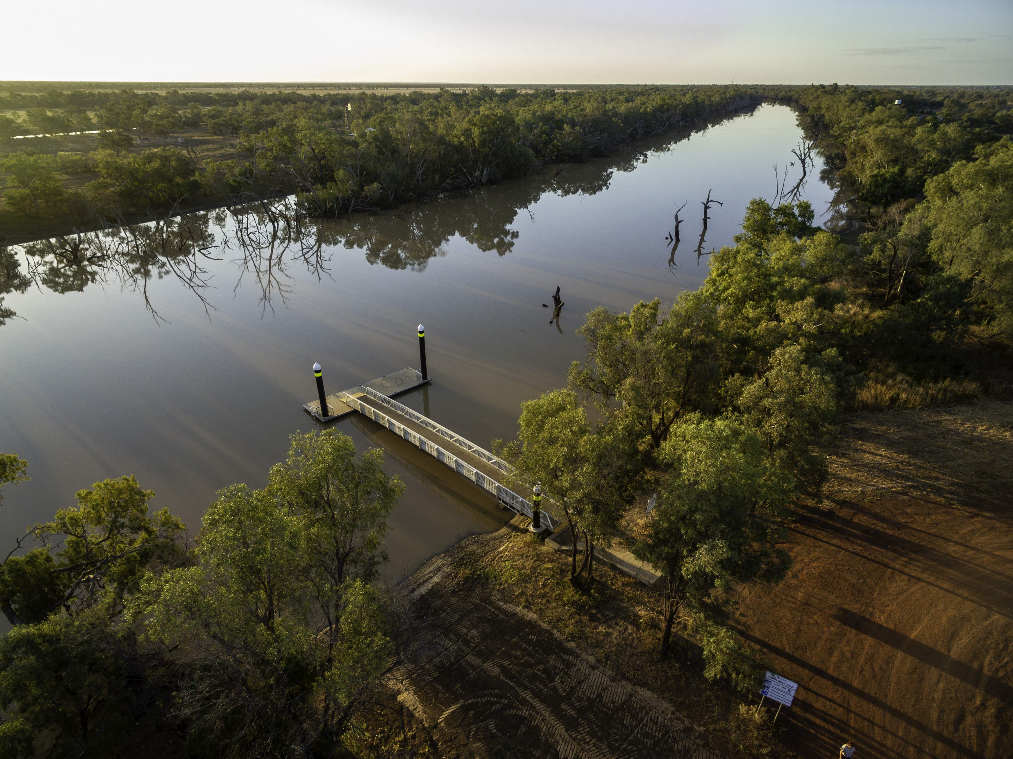large river in afternoon light