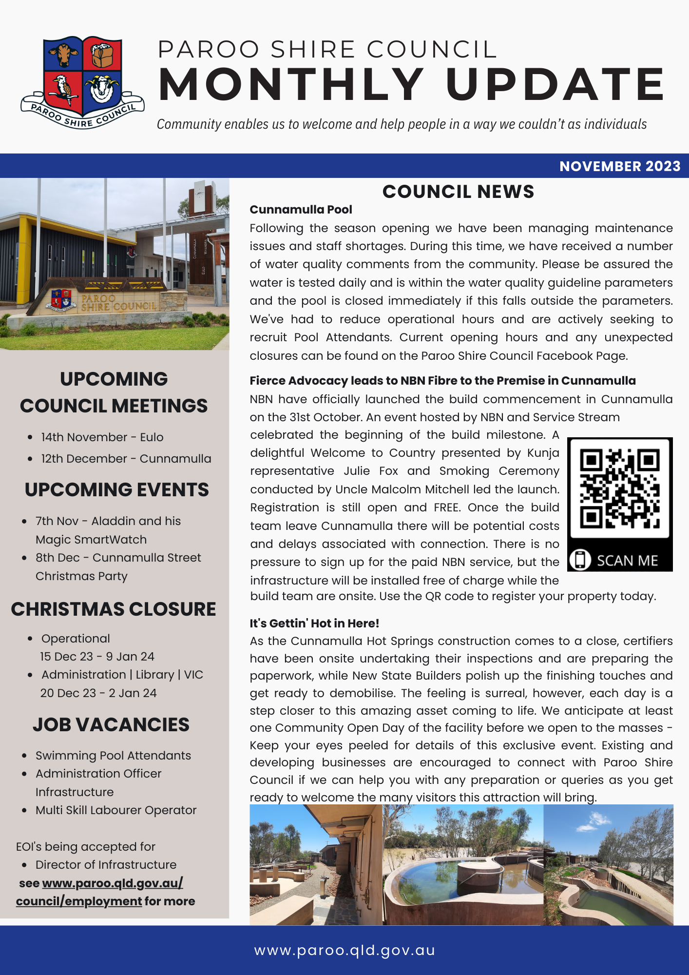 Paroo Shire Council Newsletter November 2023