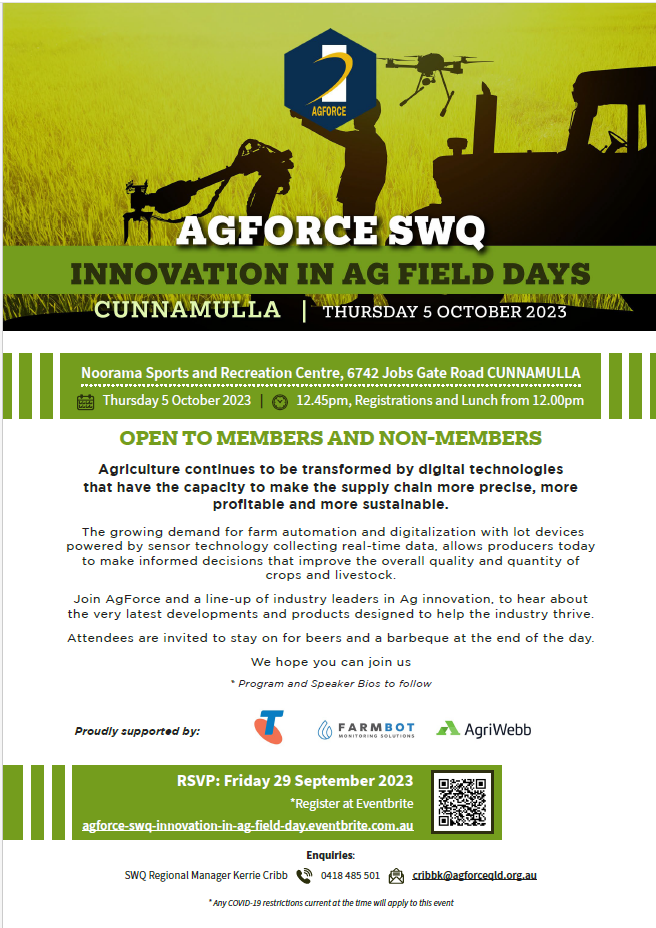 AgForce are hosting an Innovation in AgField