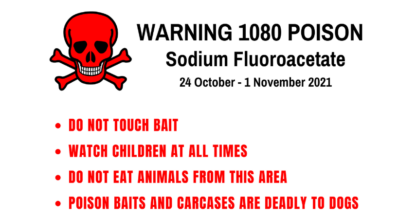 Wild Dog 1080 Baiting Notice